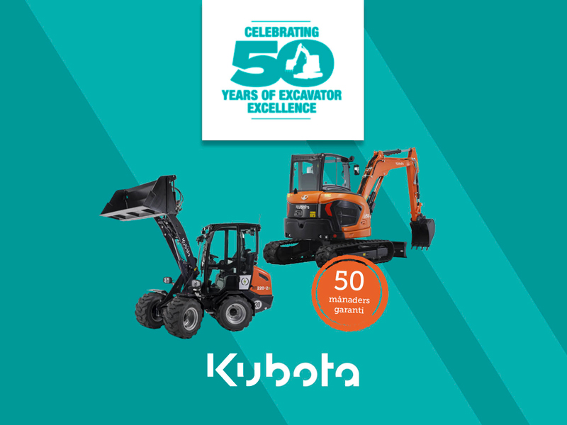 Kubota firar 50 år som maskinleverantör!