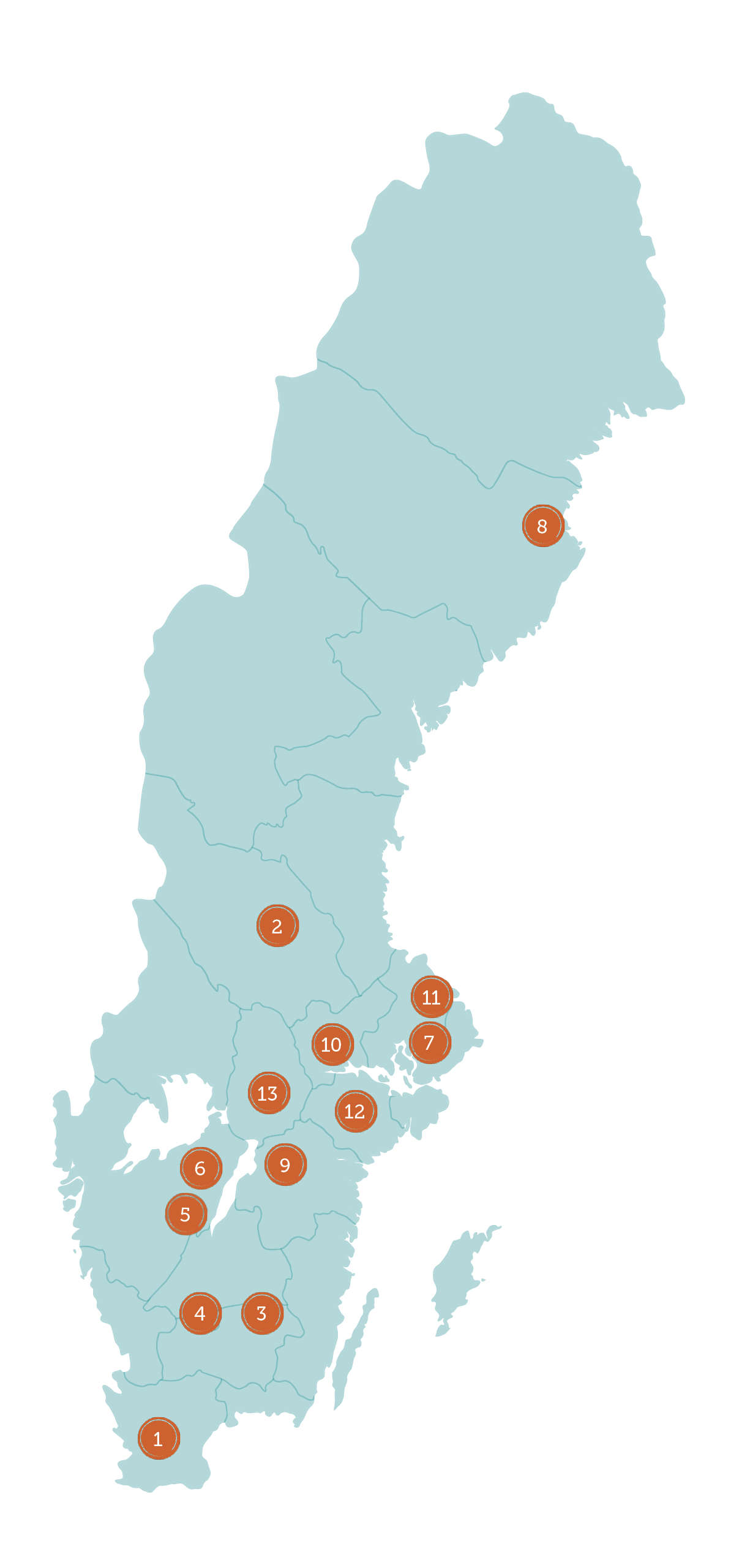 Karta ÅF 250825 Karta över Maskinos Återförsäljare