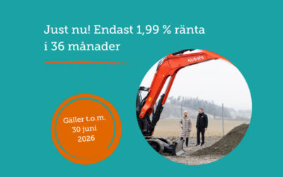 Just nu! Endast 1,99 % ränta i 36 månader