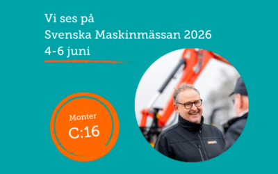 Vi ses på Svenska Maskinmässan i Solvalla 4-6 juni
